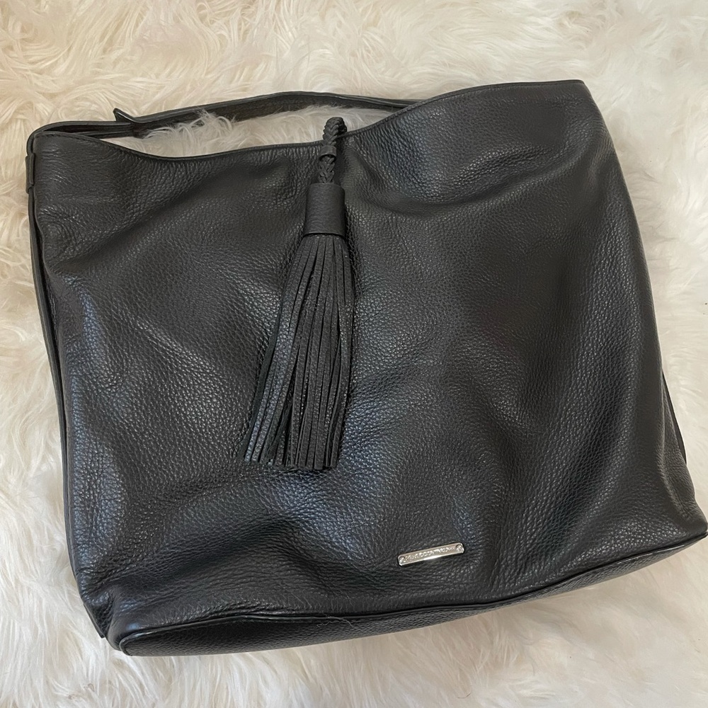 Rebecca Minkoff Black leather purse with tassels